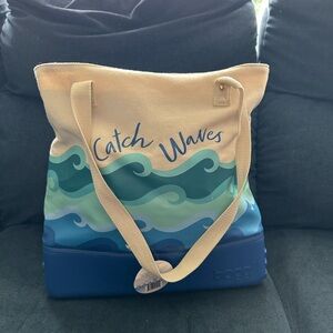 Ocean Breeze BoggBag Canvas Tote with Seashell Accent
